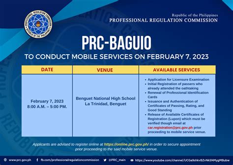 online.prc.gov.ph baguio|PRC CAR .